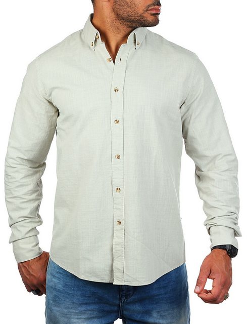 CARISMA Langarmhemd Herren Leinen Baumwoll Mix Casual Hemd 8529 Regular But günstig online kaufen