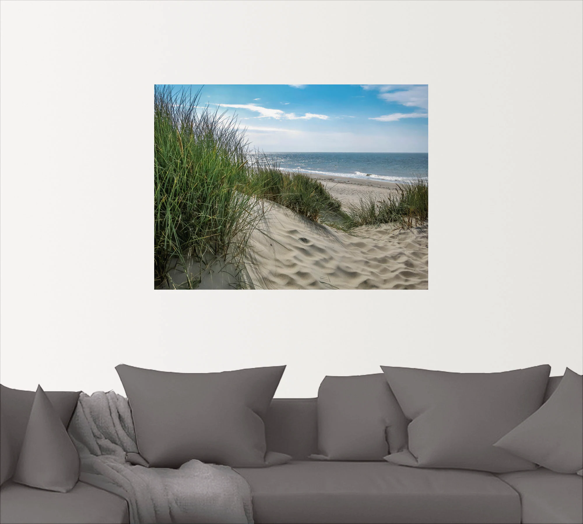 Artland Wandbild »Dünenlandschaft im Sommer an der Nordsee«, Strand, (1 St. günstig online kaufen