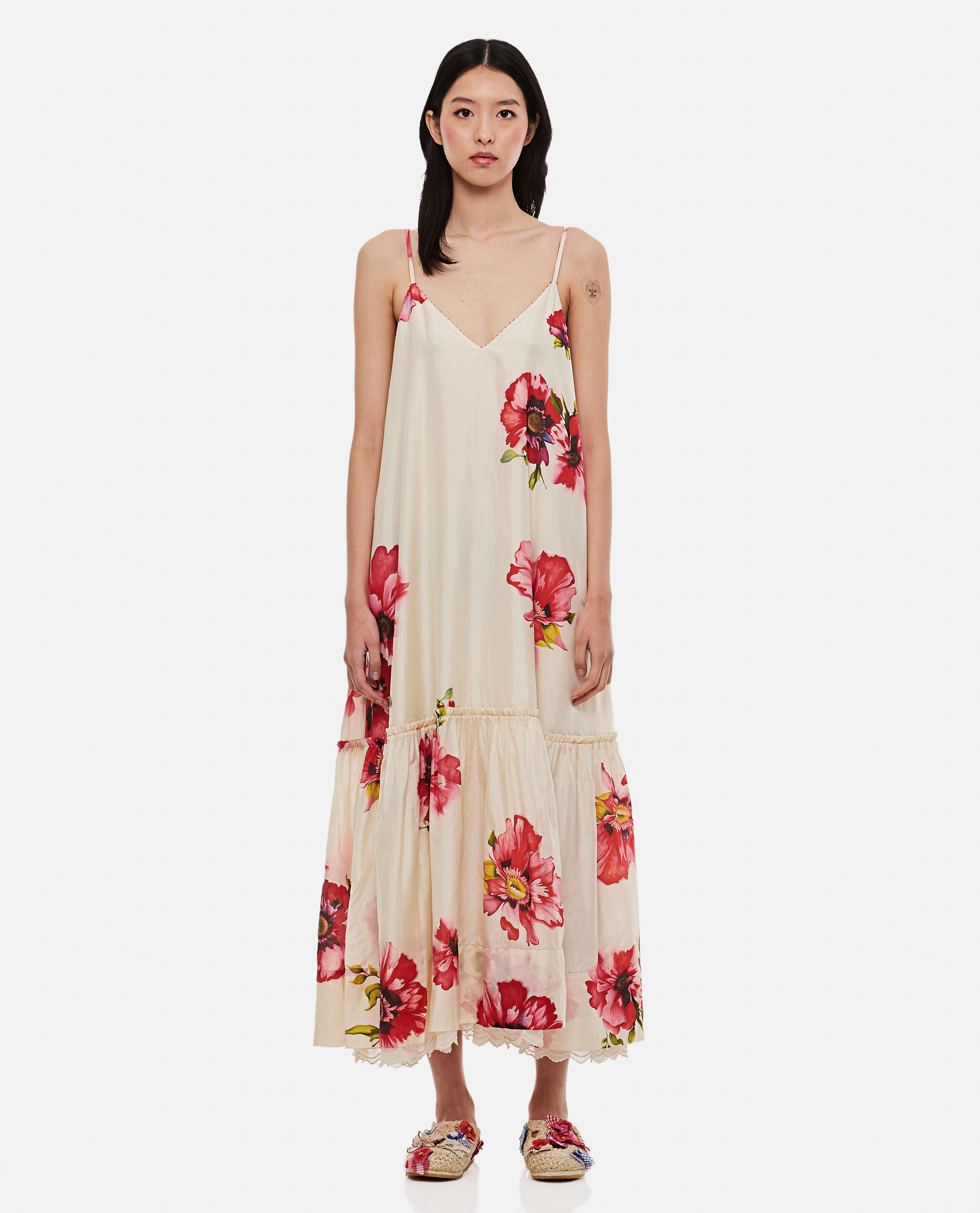 FLOWERS SILK MAXI DRESS günstig online kaufen