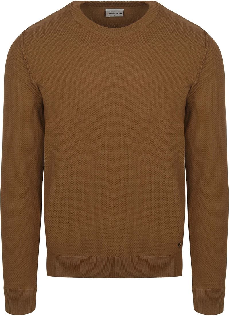 No Excess Pullover Solid Jacquard Khaki - Größe XXL günstig online kaufen