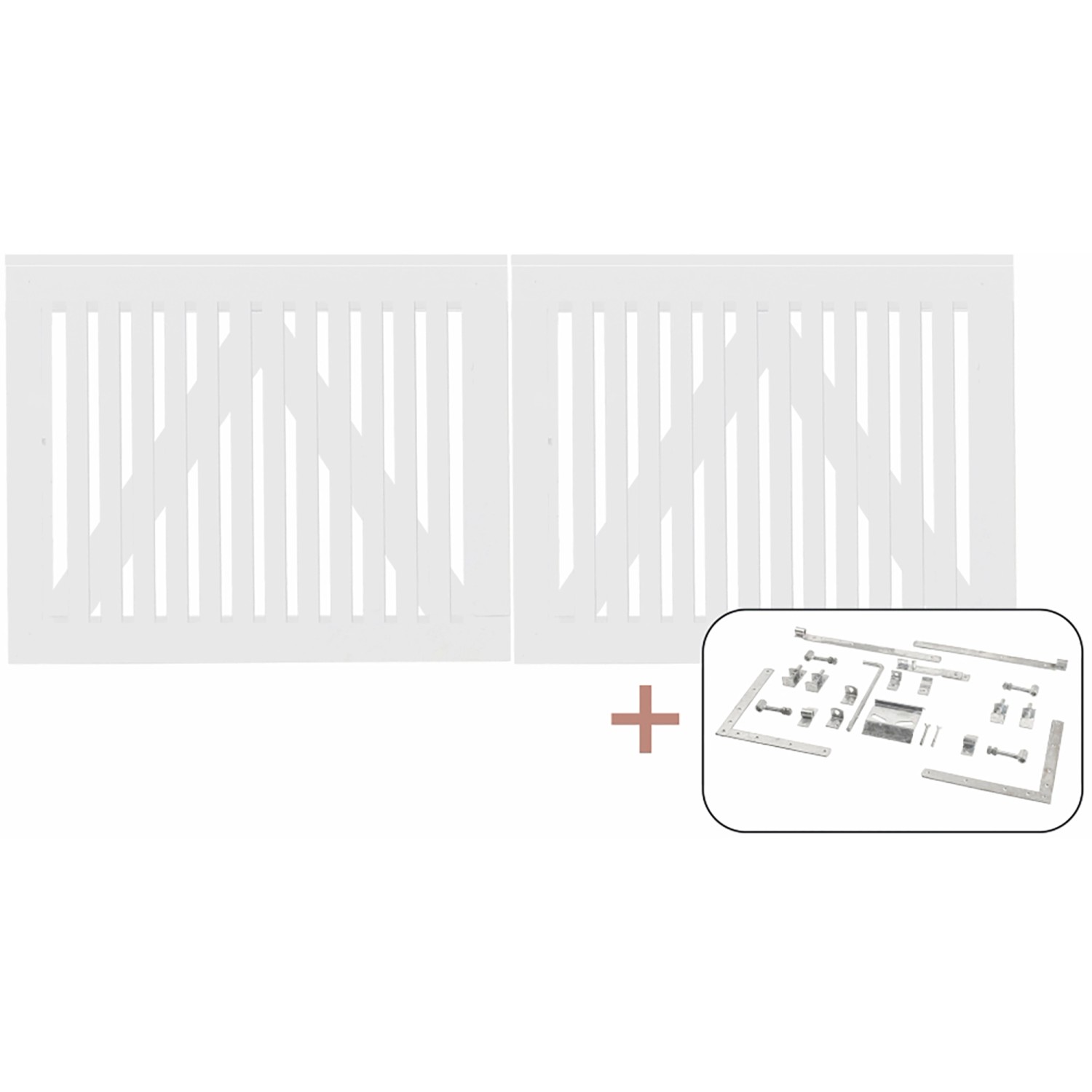 Plus Holz Doppeltor Sendai Nadelholz Weiß 200 cm x 80 cm günstig online kaufen