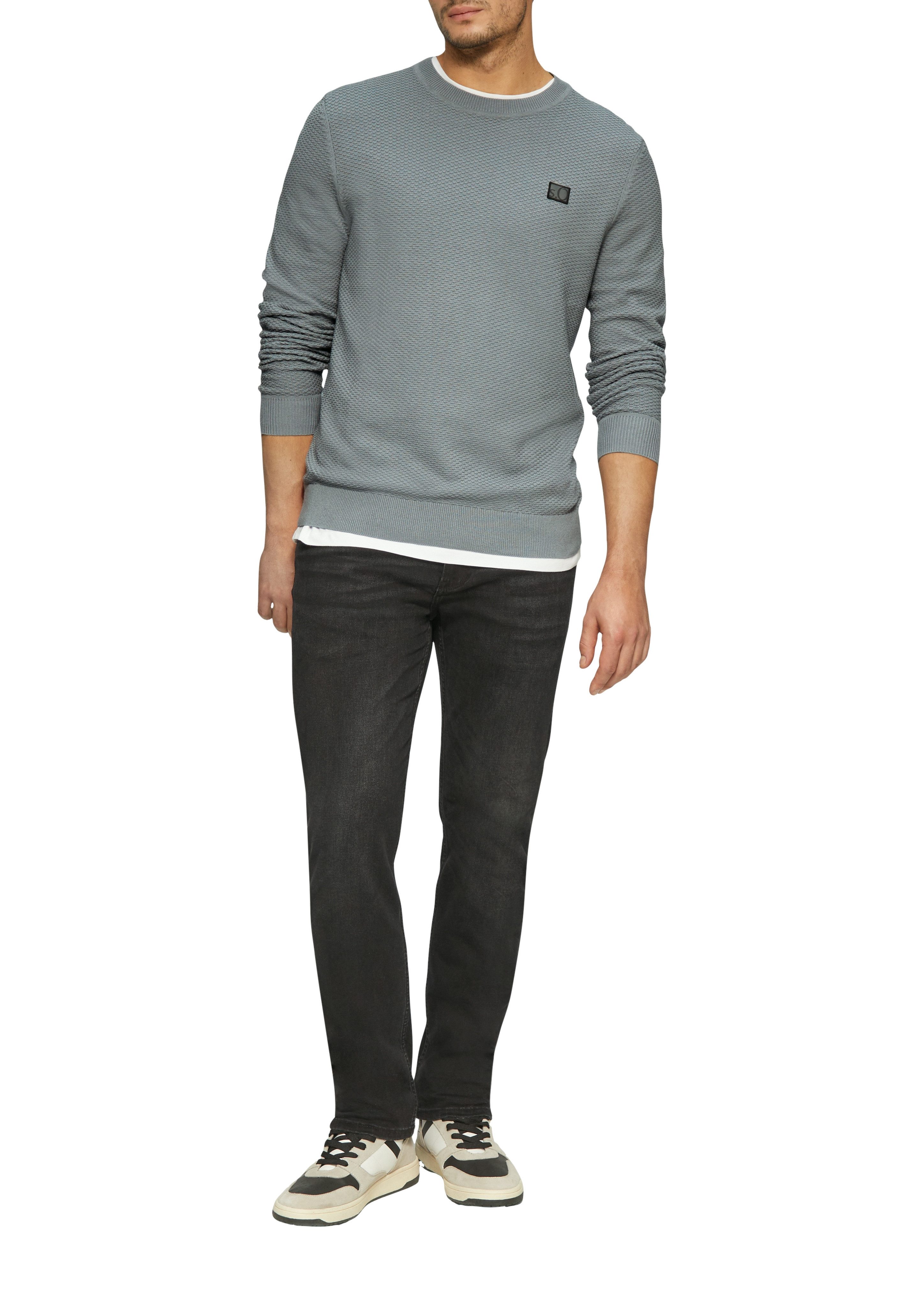 s.Oliver Strickpullover Rundhals, in Struktur-Optik günstig online kaufen