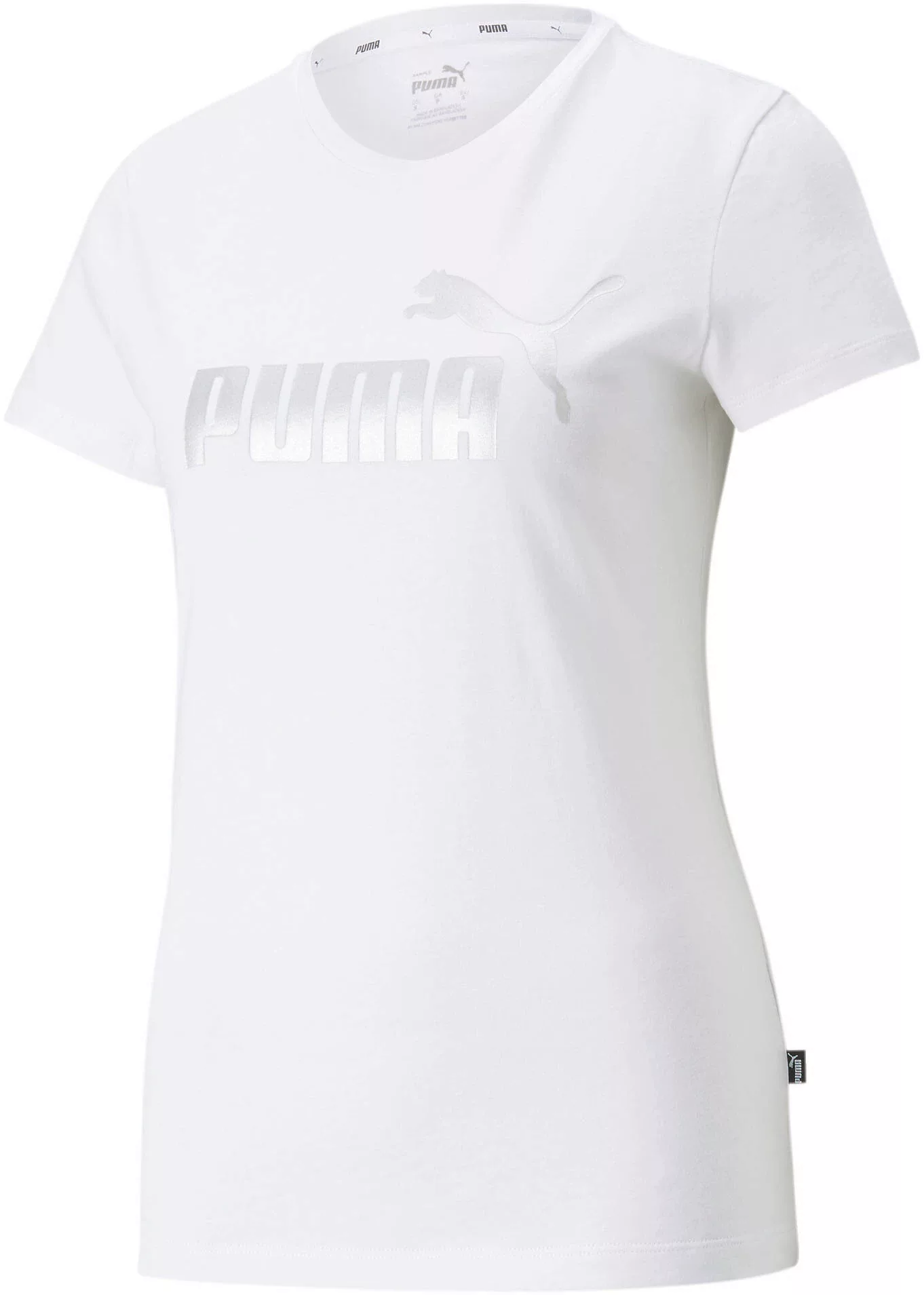 PUMA T-Shirt "ESS+ METALLIC LOGO TEE" günstig online kaufen