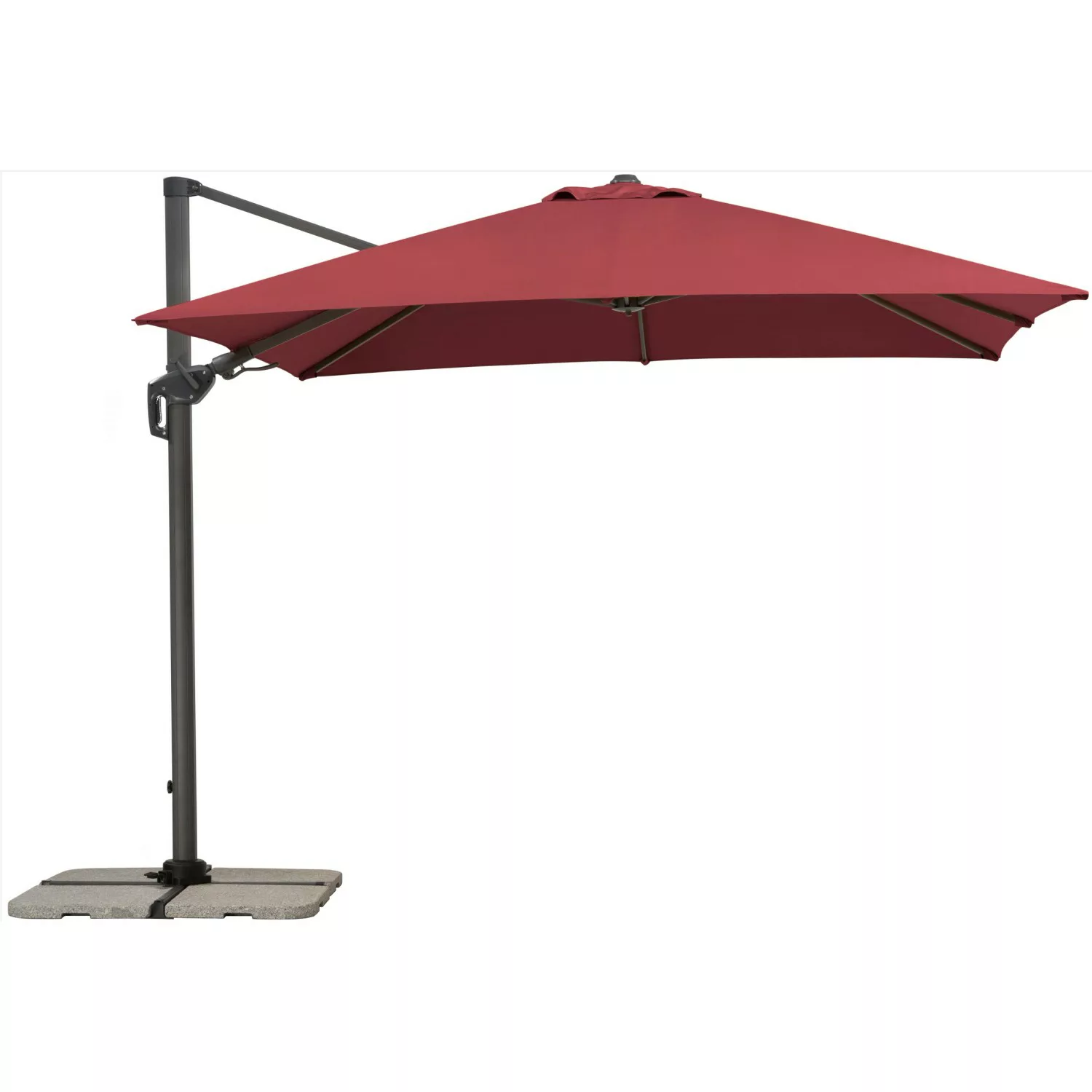 Schneider Ampelschirm Rhodos Twist Silbergrau 300 cm x 300 cm günstig online kaufen