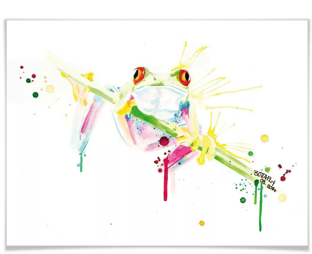 Wall-Art Poster "Frog", Frosch, (1 St.), Poster ohne Bilderrahmen günstig online kaufen