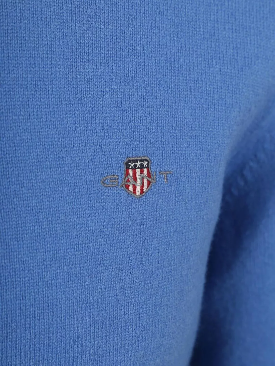 Gant Pullover Lammwolle Mid Blau - Größe XXL günstig online kaufen