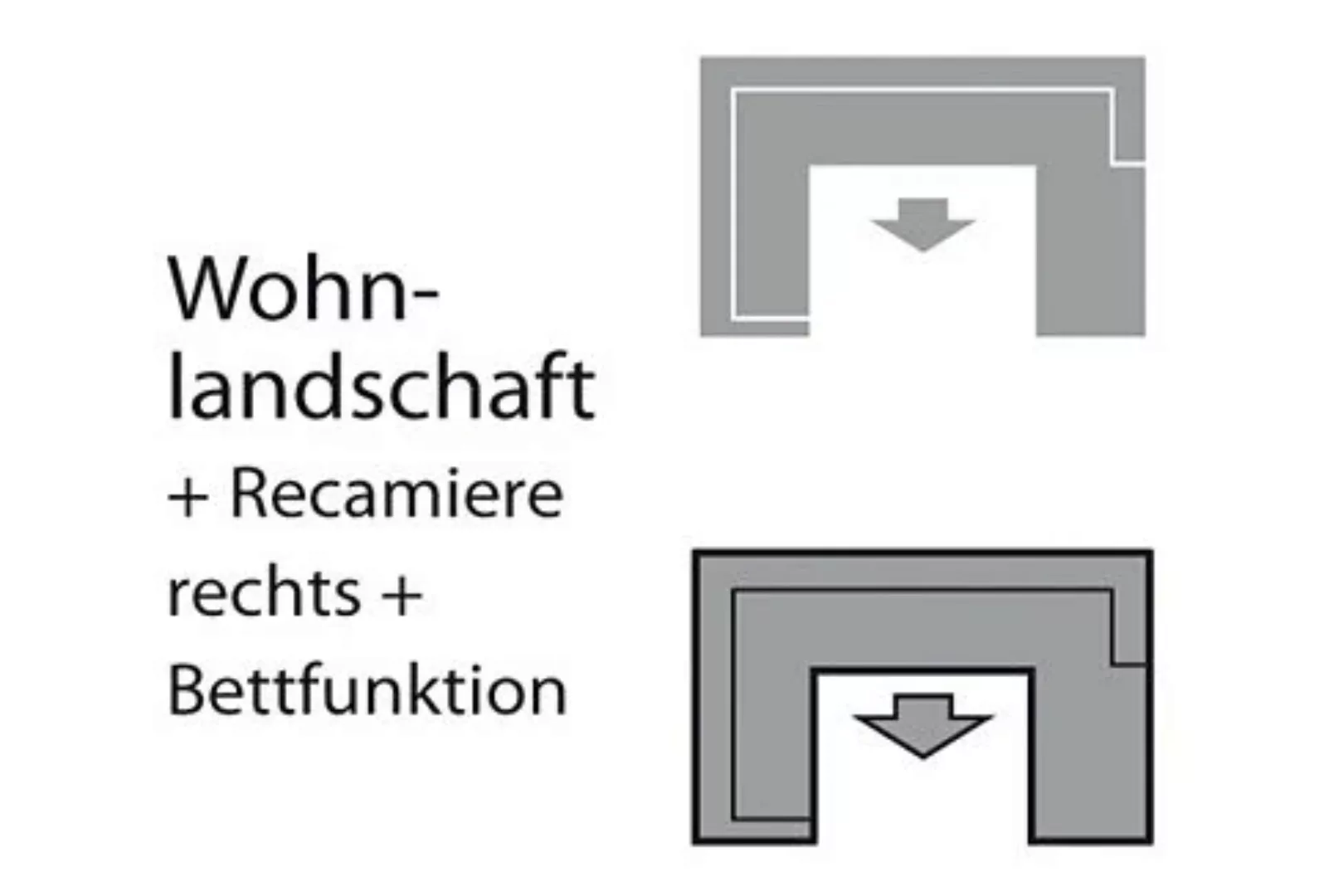 COTTA Wohnlandschaft "Sammy U-Form", mit Kopfteilverstellung, optional mit günstig online kaufen