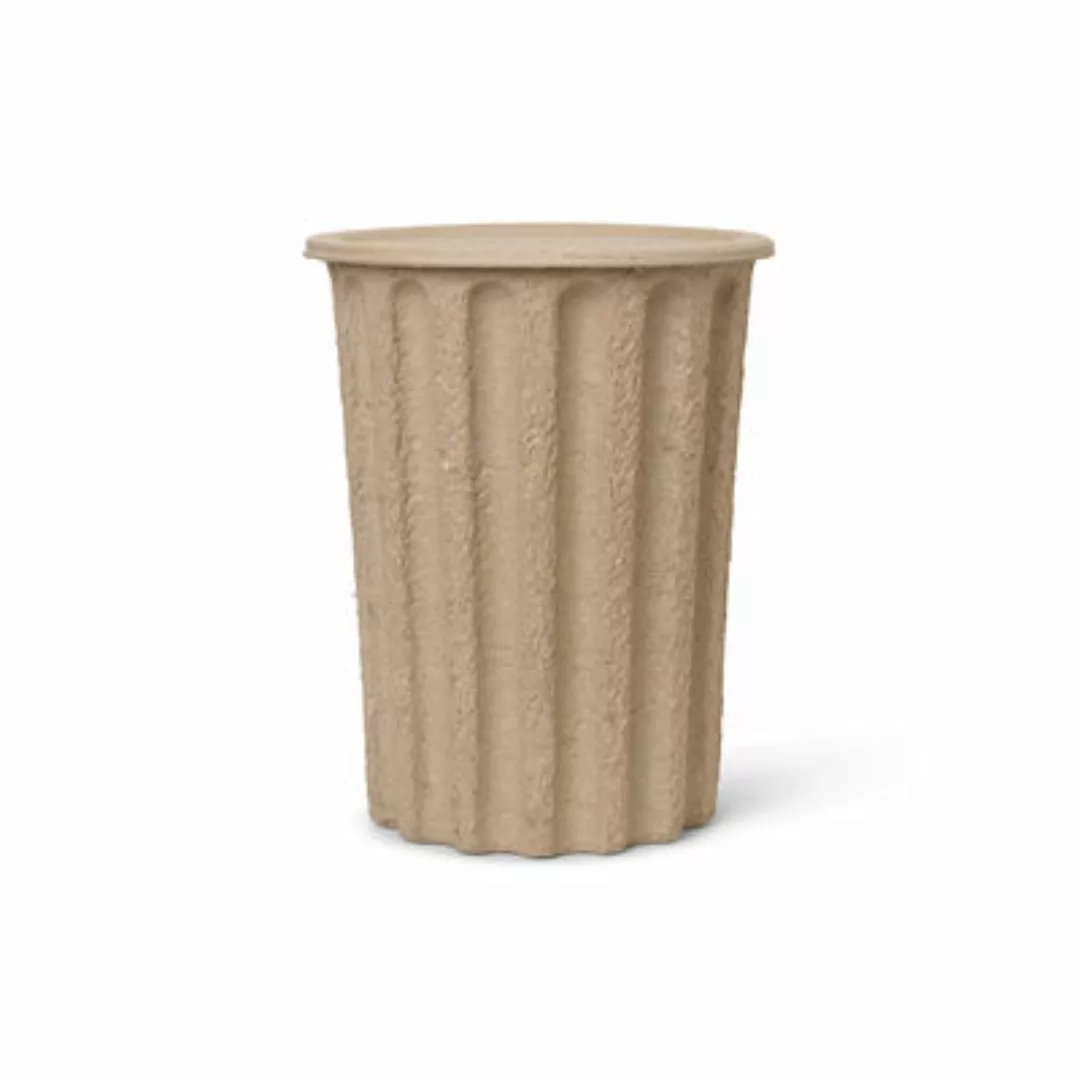 Korb Paper papierfaser beige / Deckel - 100% Recycling-Papiermasse und biol günstig online kaufen