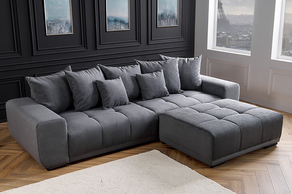 riess-ambiente Big-Sofa ELEGANCIA 285cm anthrazit, Einzelartikel 1 Teile, X günstig online kaufen