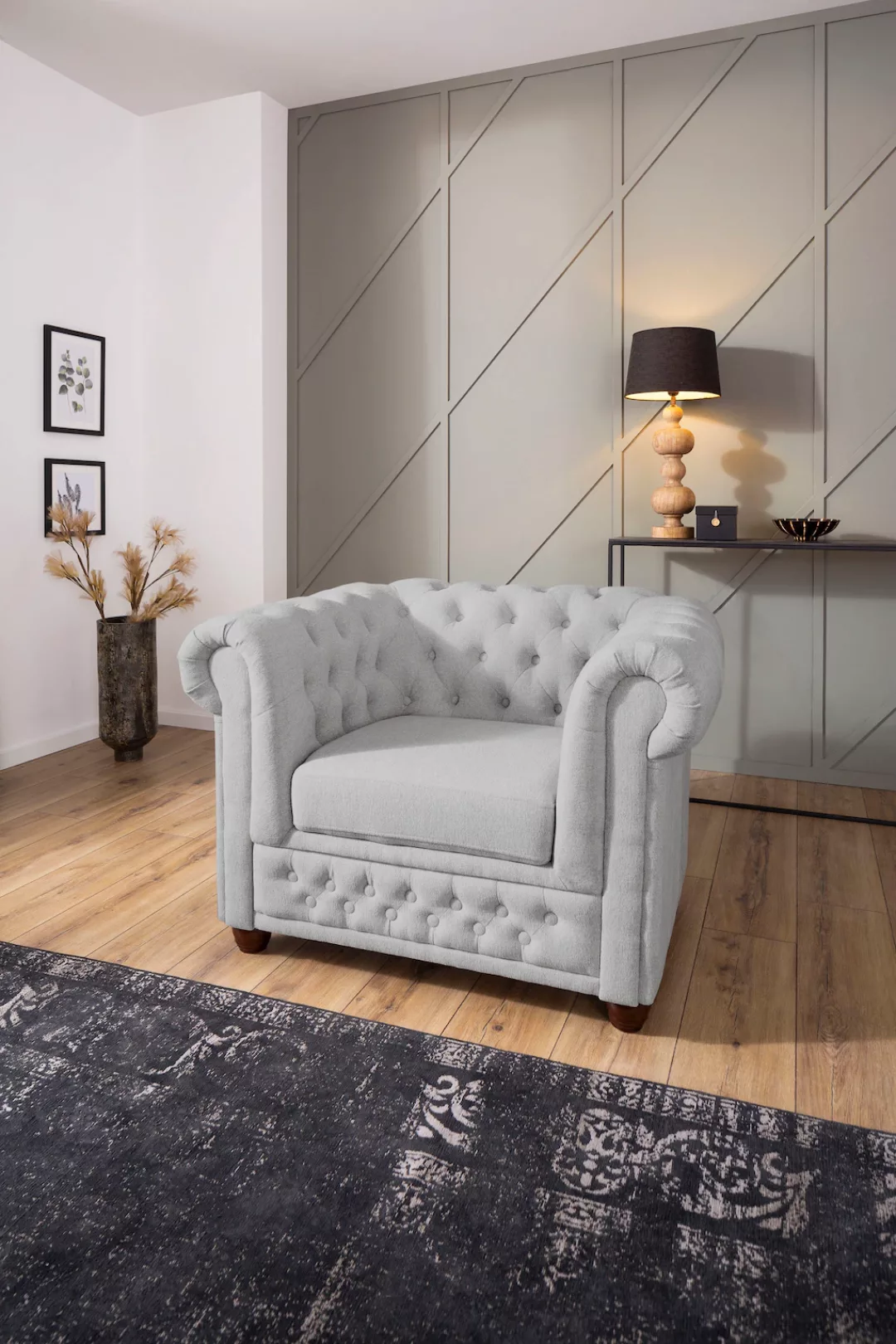 Home affaire Chesterfield-Sessel "New Castle Sessel", hochwertige Knopfheft günstig online kaufen