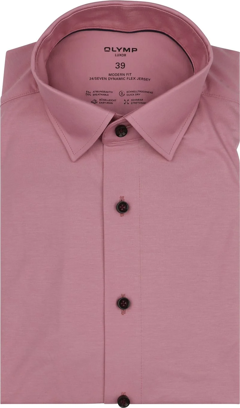 OLYMP Luxor Hemd 24/Seven Alt Rosa - Größe 43 günstig online kaufen