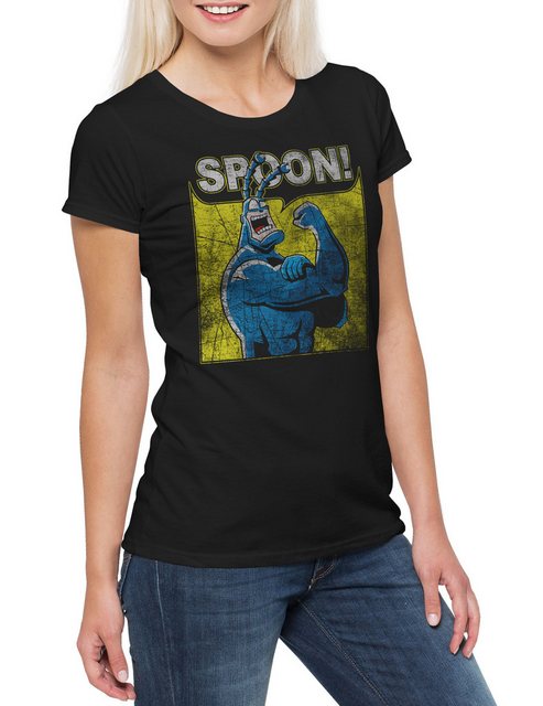 Urban Backwoods Print-Shirt Spoon Damen T-Shirt Superhero Der The Arthur Te günstig online kaufen