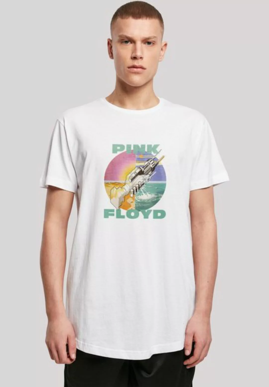 F4NT4STIC T-Shirt Long Cut T-Shirt Pink Floyd Neon Dark Side Logo Rock Shir günstig online kaufen