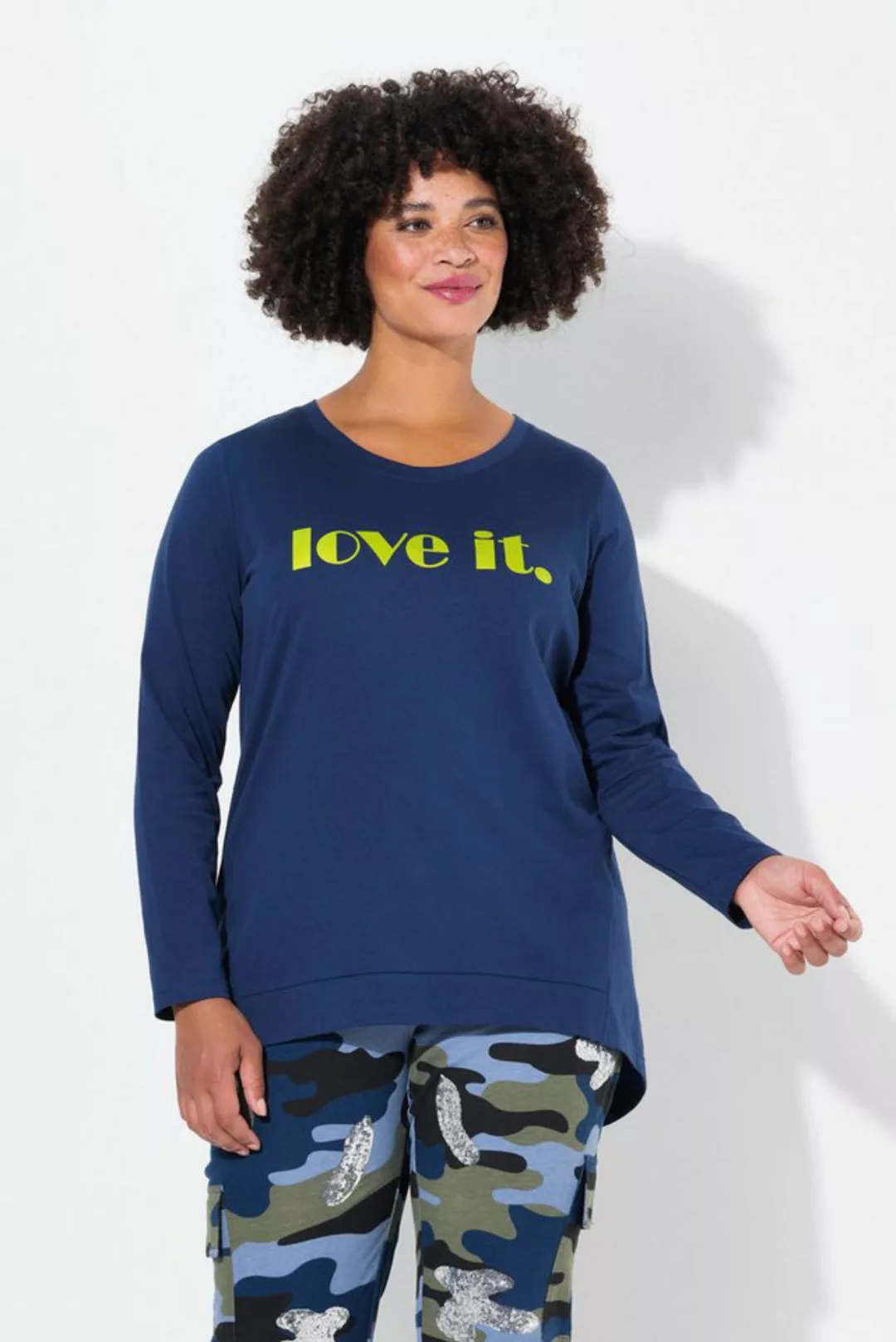 Angel of Style Rundhalsshirt T-Shirt oversized LOVE IT Langarm günstig online kaufen