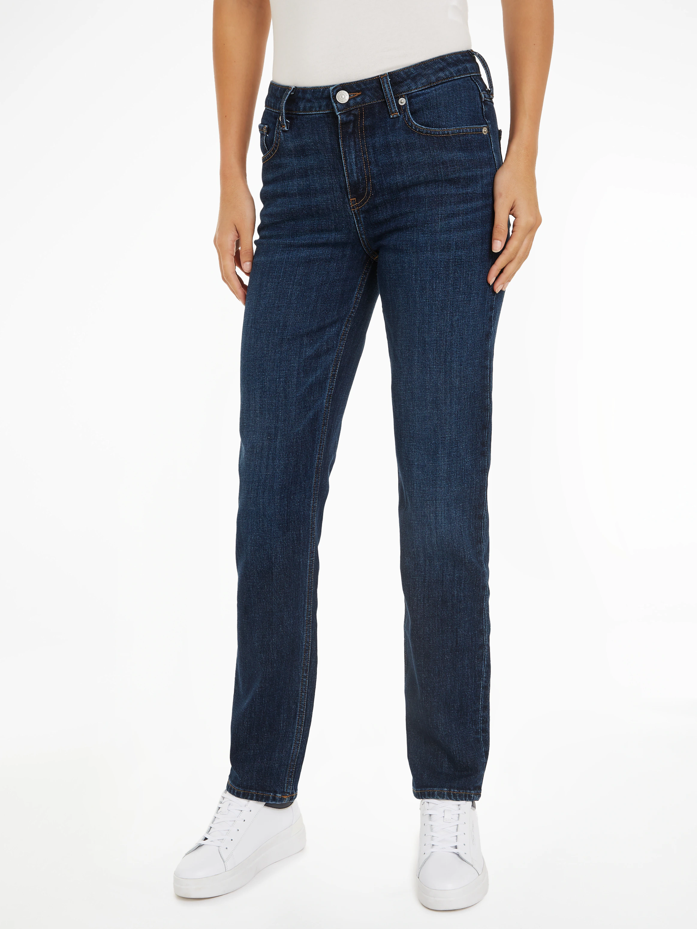Tommy Hilfiger Straight-Jeans CLASSIC STRAIGHT RW DARK BLUE mit Tommy Hilfi günstig online kaufen