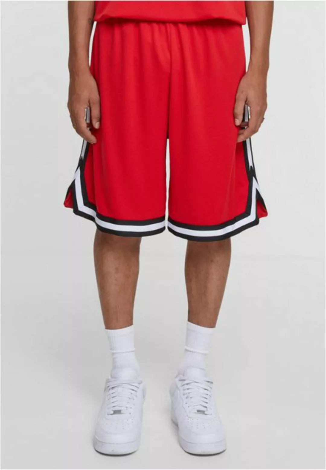 URBAN CLASSICS Shorts TB243 - Stripes Mesh Shorts cityred/black/white L günstig online kaufen