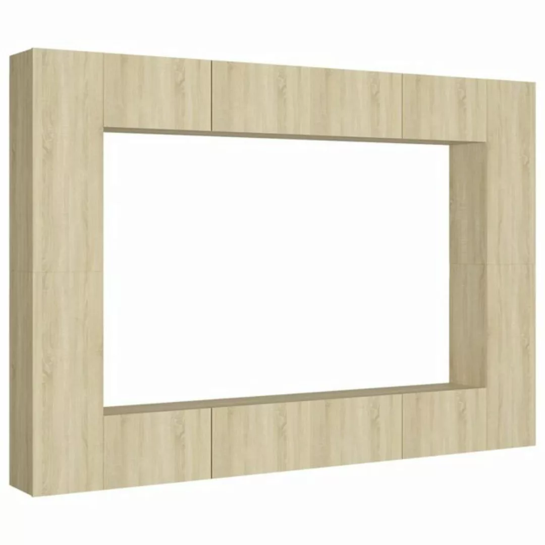 furnicato TV-Schrank 8-tlg. TV-Schrank-Set Sonoma-Eiche Holzwerkstoff (1-St günstig online kaufen