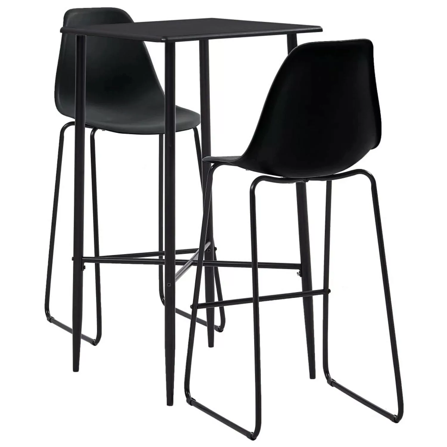 vidaXL 3-tlg. Bar-Set Kunststoff Schwarz Modell 4 günstig online kaufen