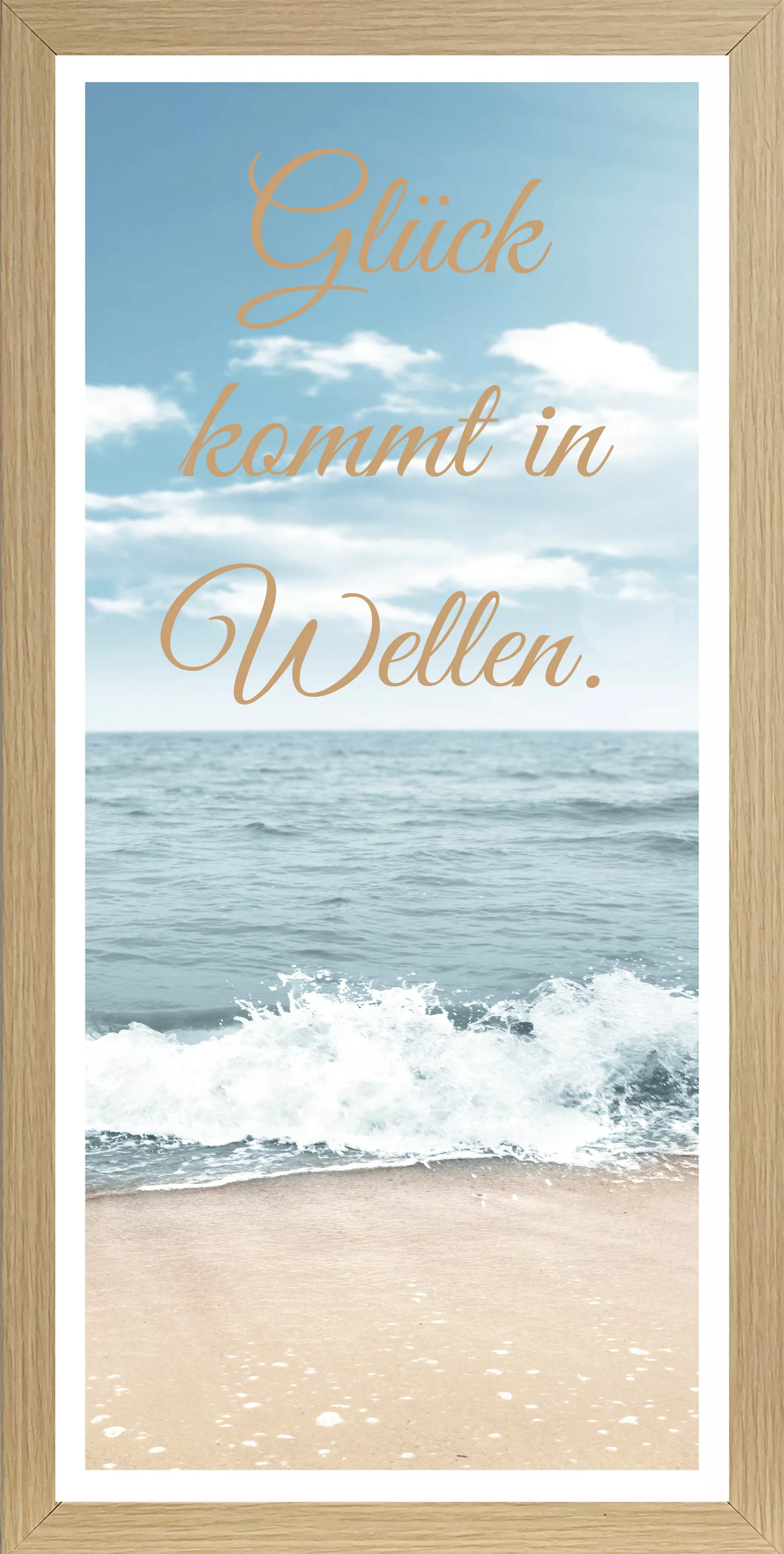 Bönninghoff Bild mit Rahmen "Maritim", Meer-Strand, (1 St.), BxH: 23x49 cm günstig online kaufen