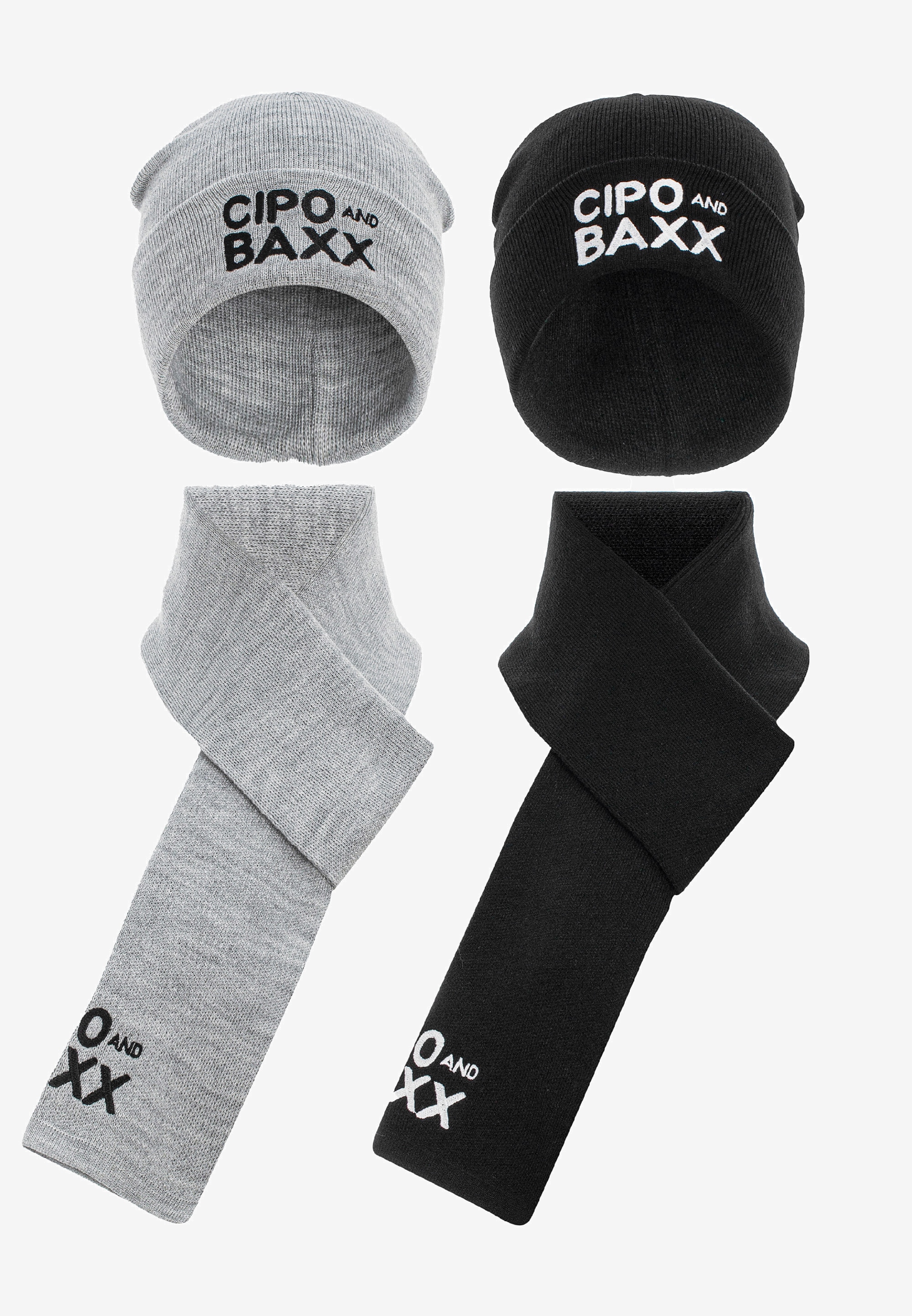 Cipo & Baxx Strickmütze, mit Markenschriftzug bestickt günstig online kaufen