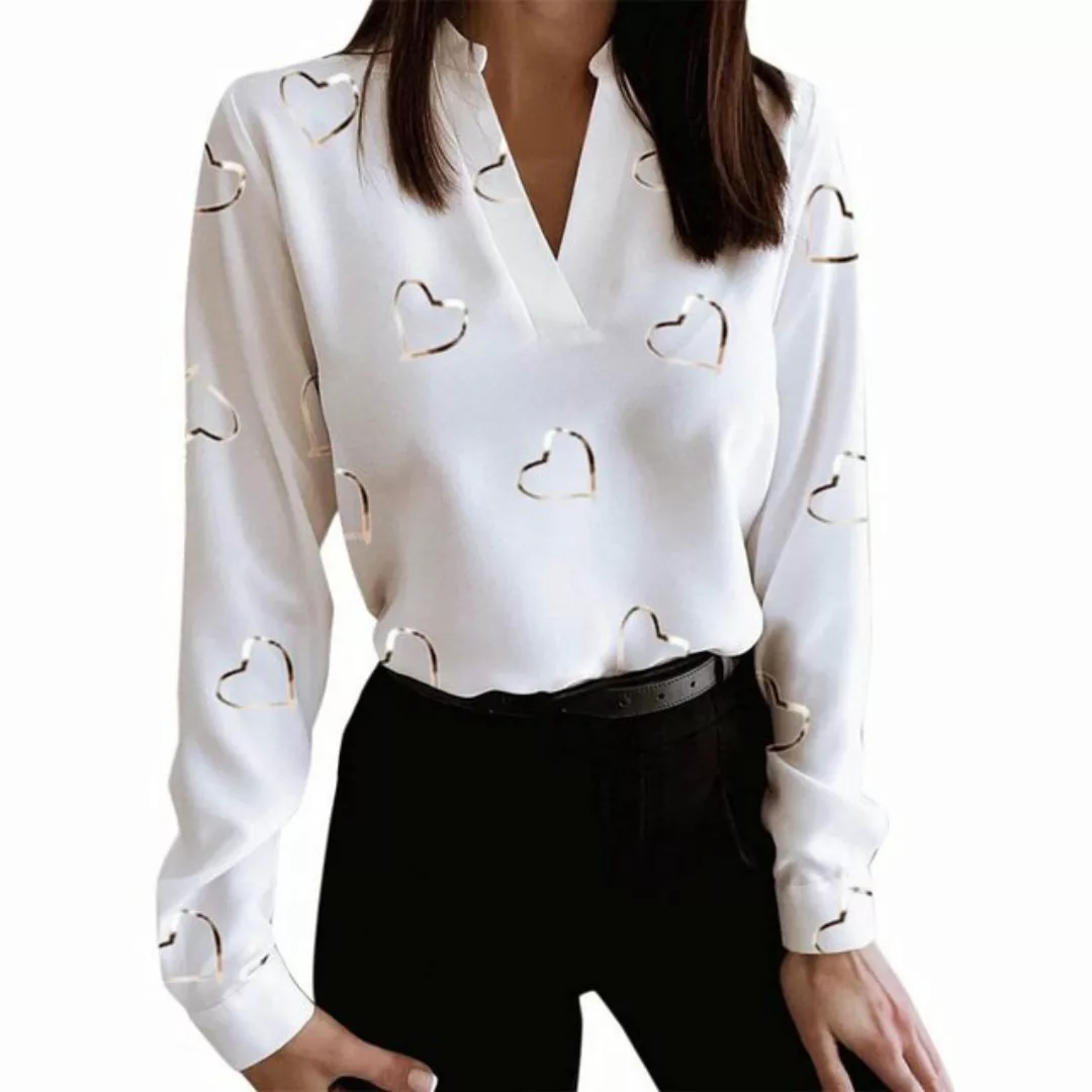 ZWY Blusentop Damen-Tunika-Bluse, lockere Passform,elegante Damenblusen günstig online kaufen
