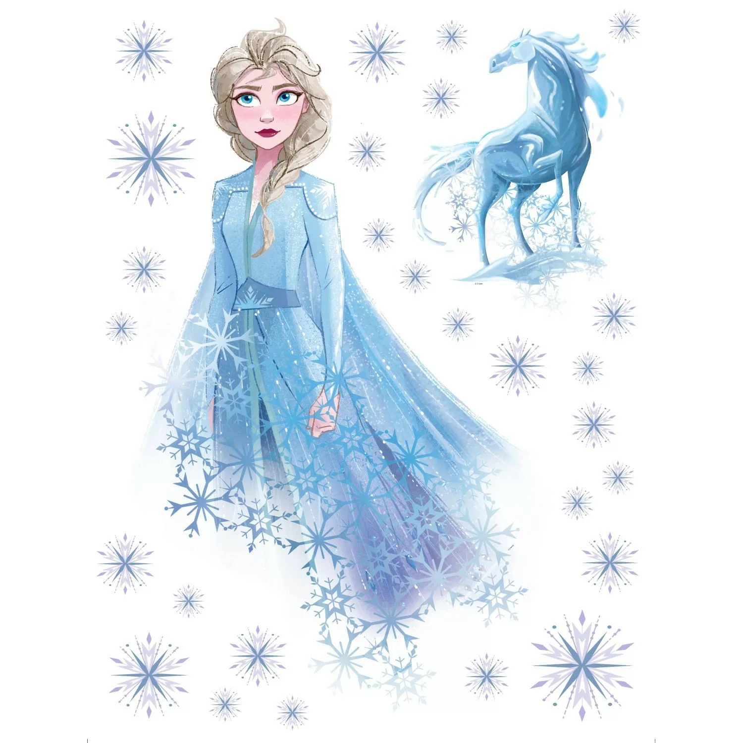 Disney Wandtattoo Die Eiskönigin Elsa Hellblau 65 x 85 cm 600170 günstig online kaufen