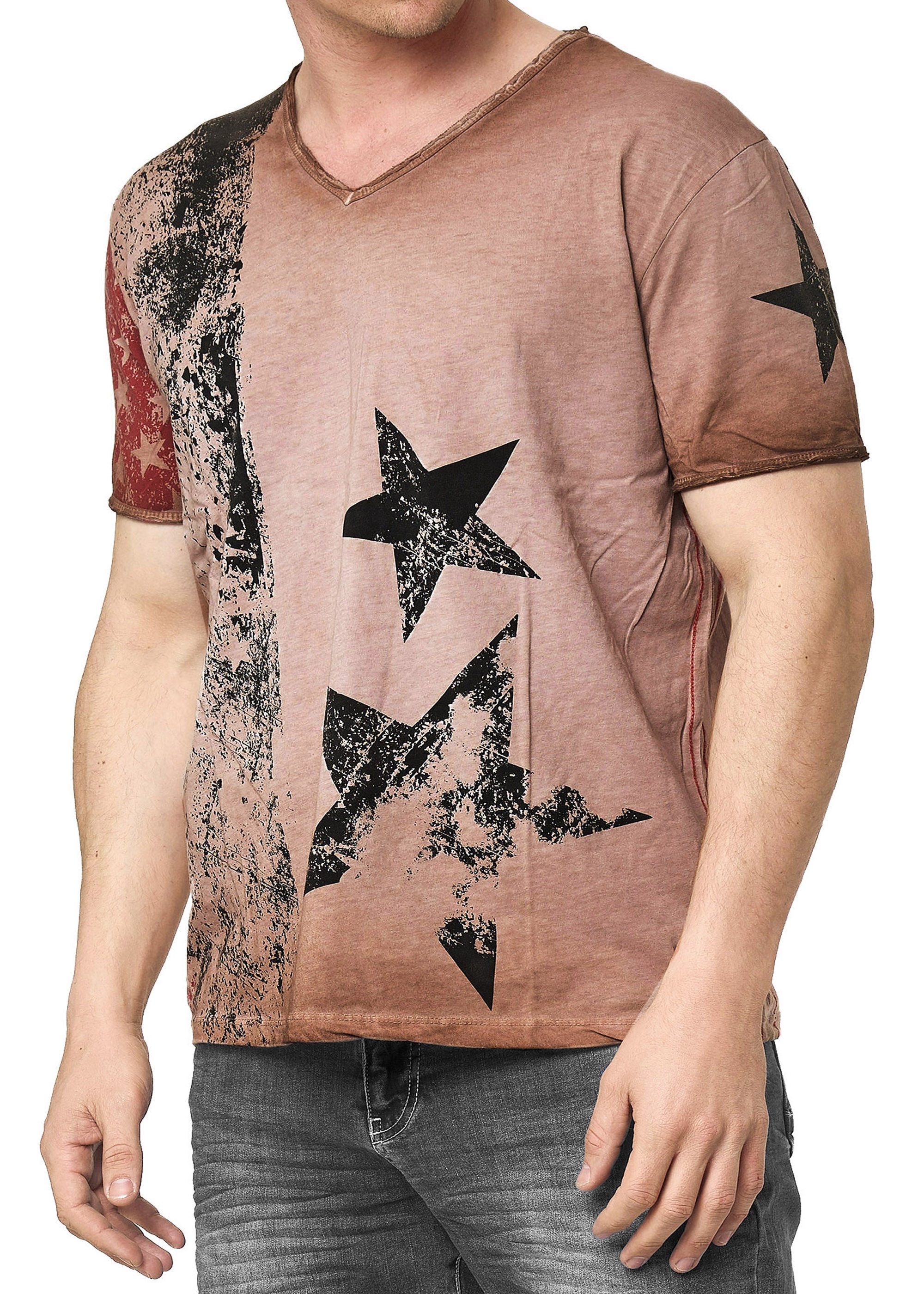 R-NEAL T-Shirt T-Shirt Verwaschen Regular Printed günstig online kaufen