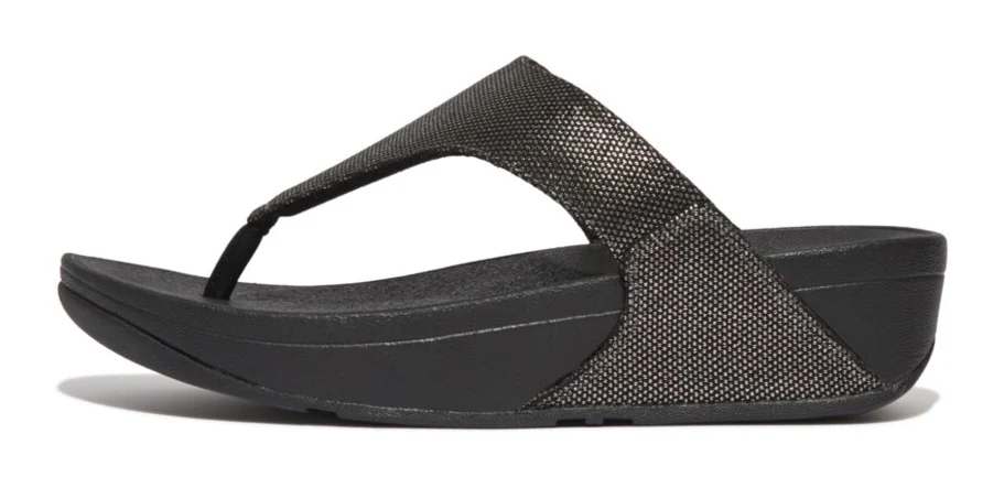 Fitflop Zehentrenner "LULU GLITZ", Keilabsatz, Sommerschuh, Microwobbleboar günstig online kaufen