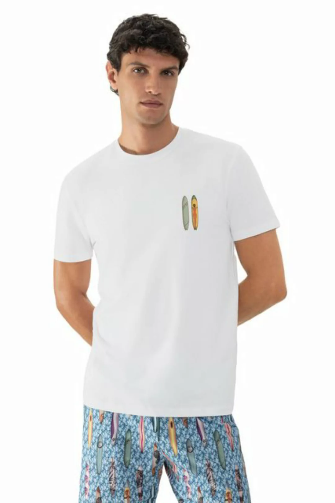 Mey T-Shirt Mey Herren T-Shirt 2210013 weiß (1 Stück, 1-tlg., 1 Stück) Surf günstig online kaufen