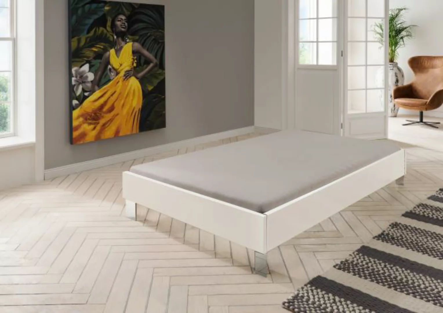 Bett 90x200 höhenverstellbar LEVELBEDS A von WIMEX Weiß günstig online kaufen