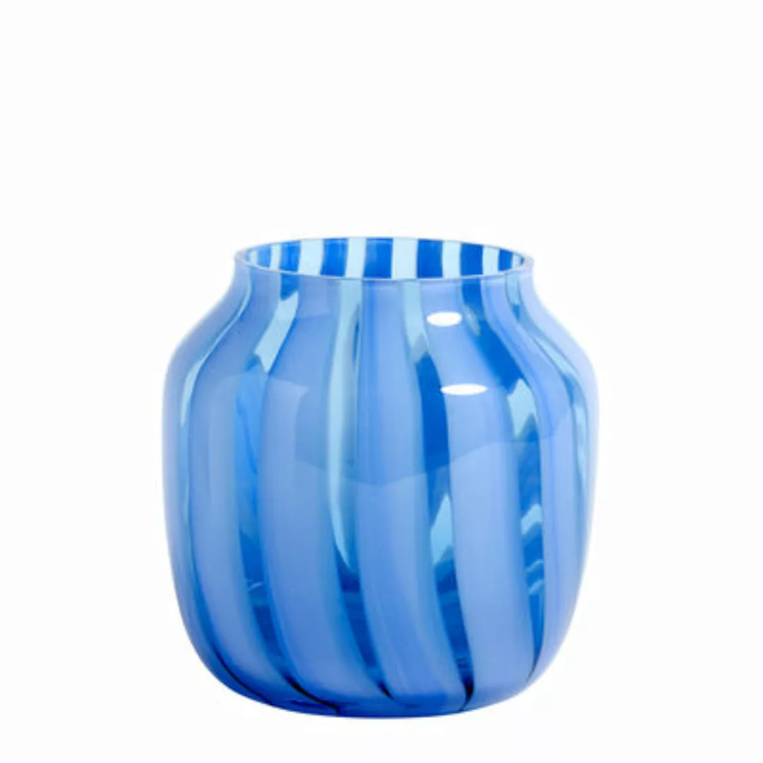 Vase Juice glas blau / Niedrig - Ø 22 x H 22 cm - Hay - Blau günstig online kaufen