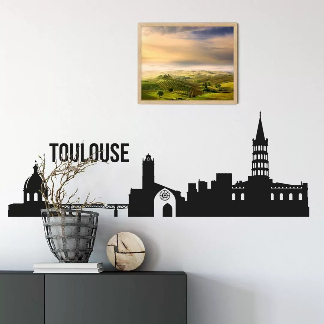 Wall-Art Wandtattoo »XXL Stadt Skyline Toulouse 120cm«, (1 St.), selbstkleb günstig online kaufen