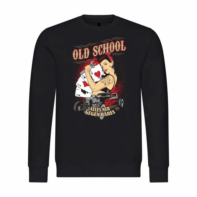 deinshirt Rundhalspullover Herren Sweatshirt Old School alles nur gegen Bar günstig online kaufen