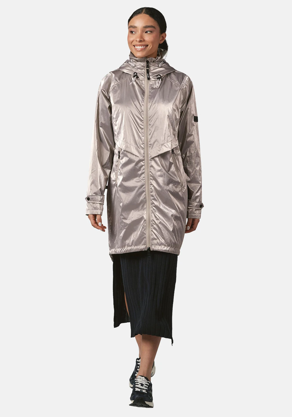 Ragwear Langmantel "Frodik Shine", oversized Damen Parka im Metallic-Look günstig online kaufen