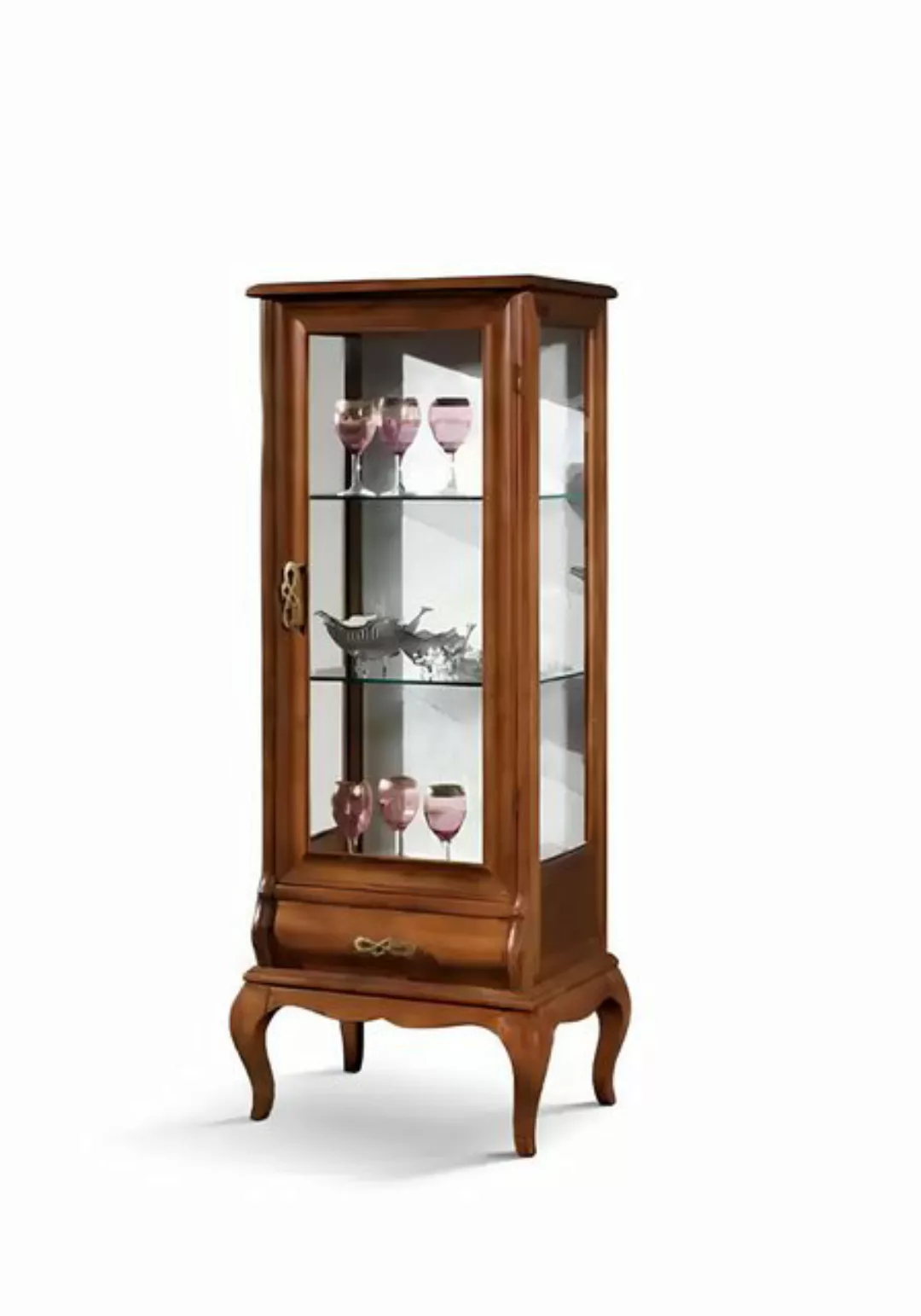 Xlmoebel Vitrine Italienischer Möbelglasvitrinenschrank aus Holz und Glas m günstig online kaufen