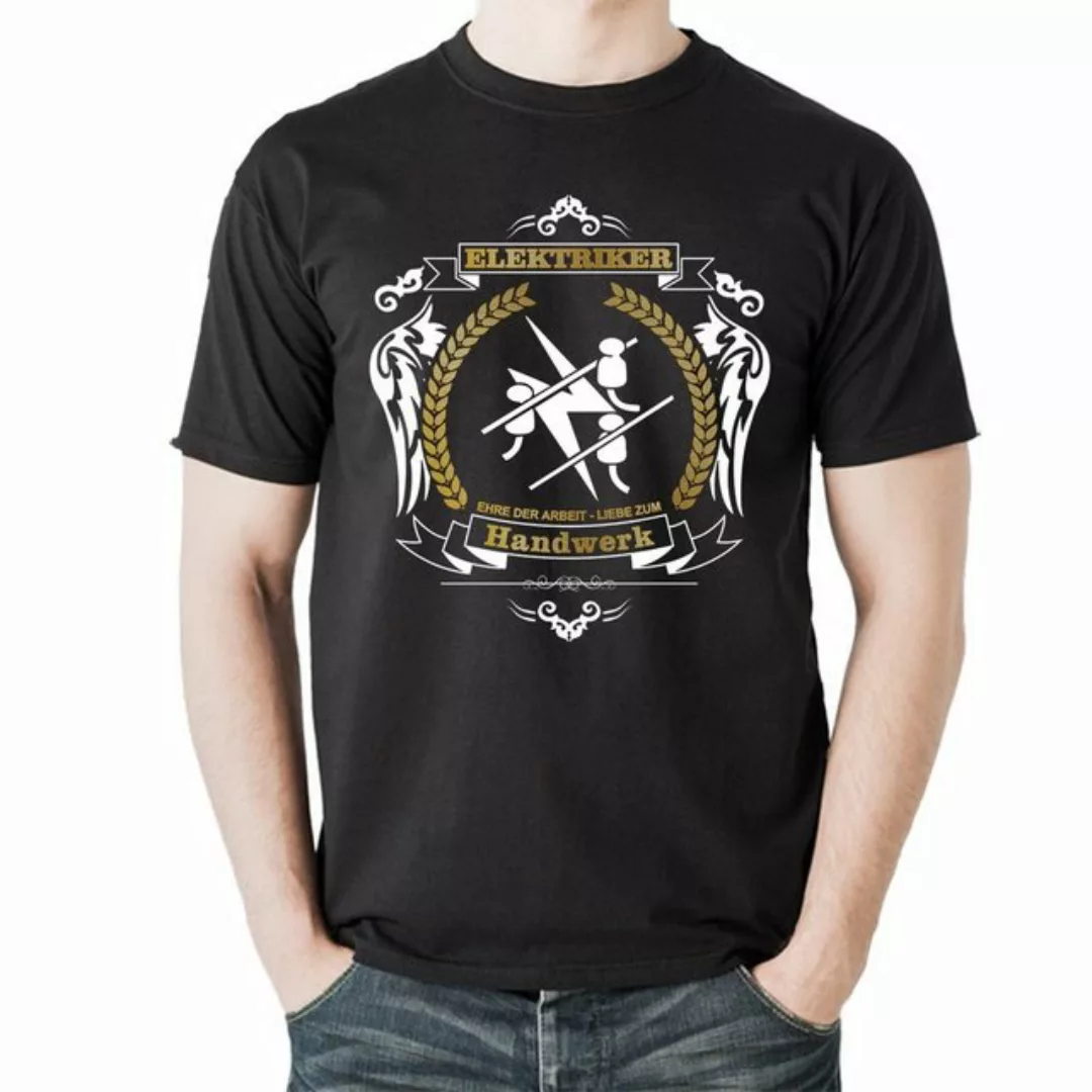 Lasernauten Print-Shirt T-Shirt für Elektriker Zünfte Zunftsymbol Zunftlogo günstig online kaufen