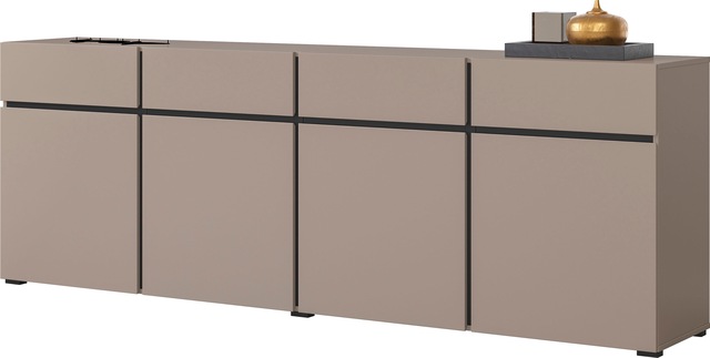 INOSIGN Sideboard »Cross,Breite 225 cm, moderne grifflose Kommode,4 Türen/4 günstig online kaufen