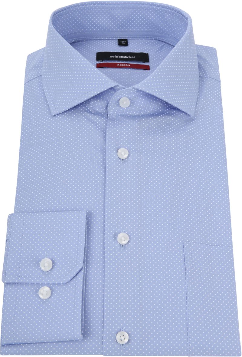 Seidensticker Hemd Modern-Fit Blau - Größe 40 günstig online kaufen