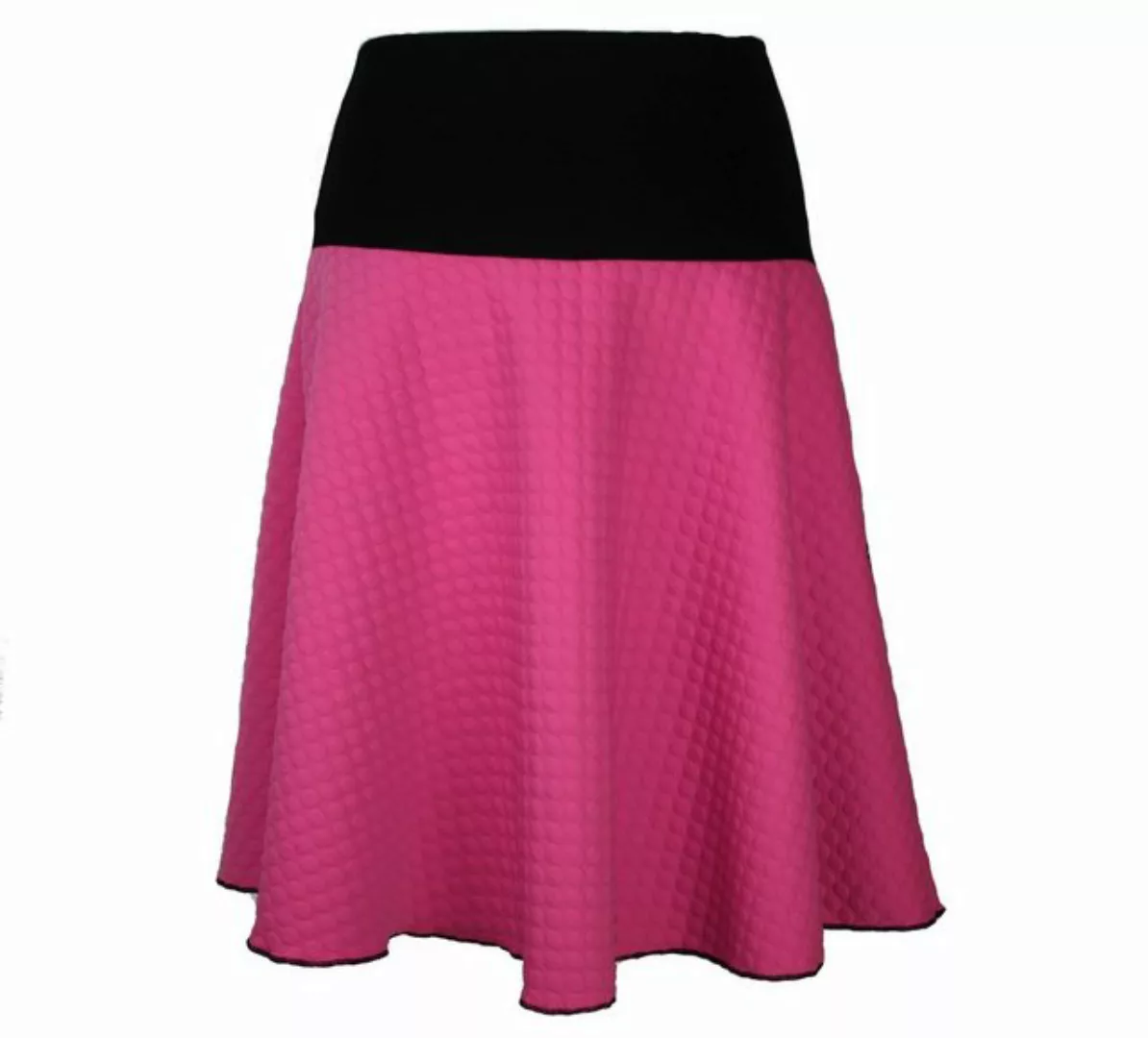 dunkle design A-Linien-Rock Dicker Jacquard Jersey Pink Grün elastischer Bu günstig online kaufen