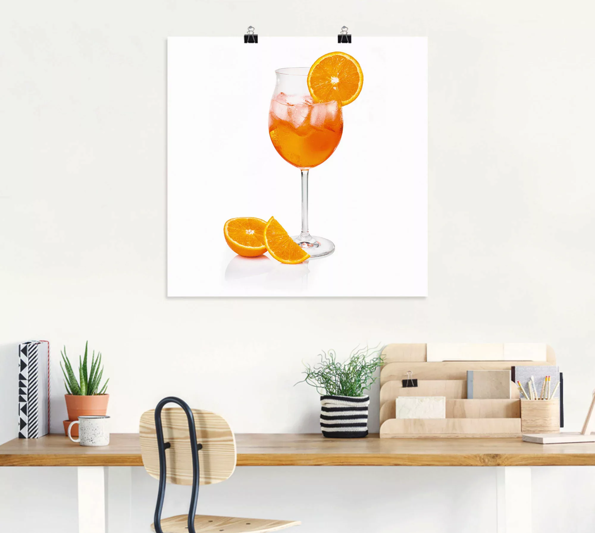 Artland Wandbild »Aperol Spritz mit einer Scheibe Orange«, Getränke, (1 St. günstig online kaufen
