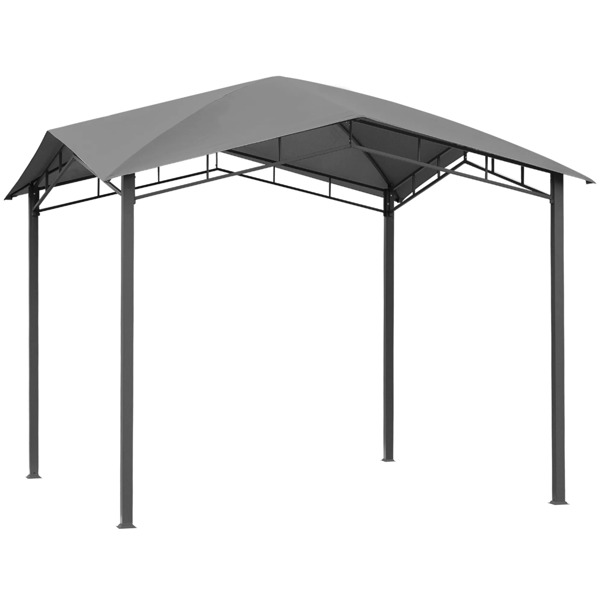 Outsunny Gartenpavillon  Überdachung 3x3m mit Sonnenschutz, Metall & Polyes günstig online kaufen