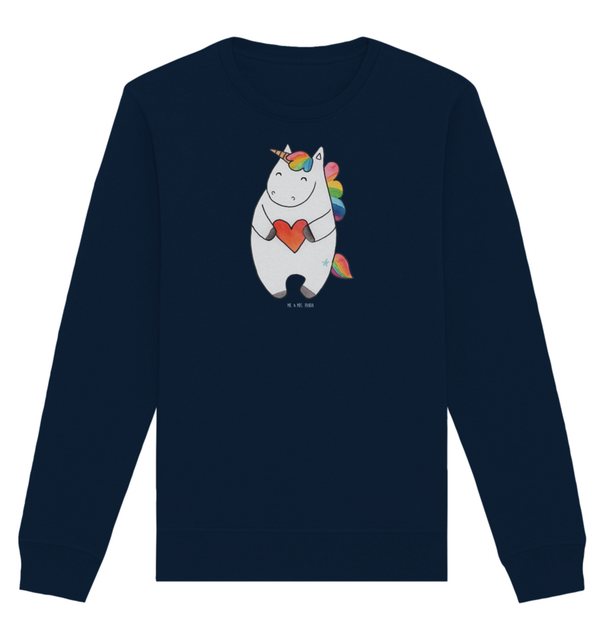 Mr. & Mrs. Panda Longpullover Größe S Einhorn Herz - French Navy - Geschenk günstig online kaufen