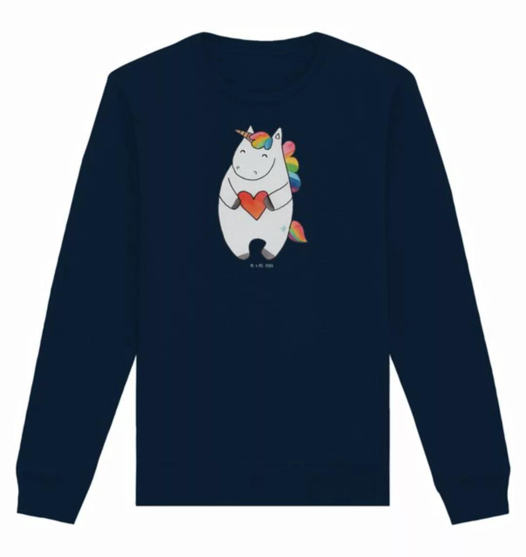 Mr. & Mrs. Panda Longpullover Größe S Einhorn Herz - French Navy - Geschenk günstig online kaufen