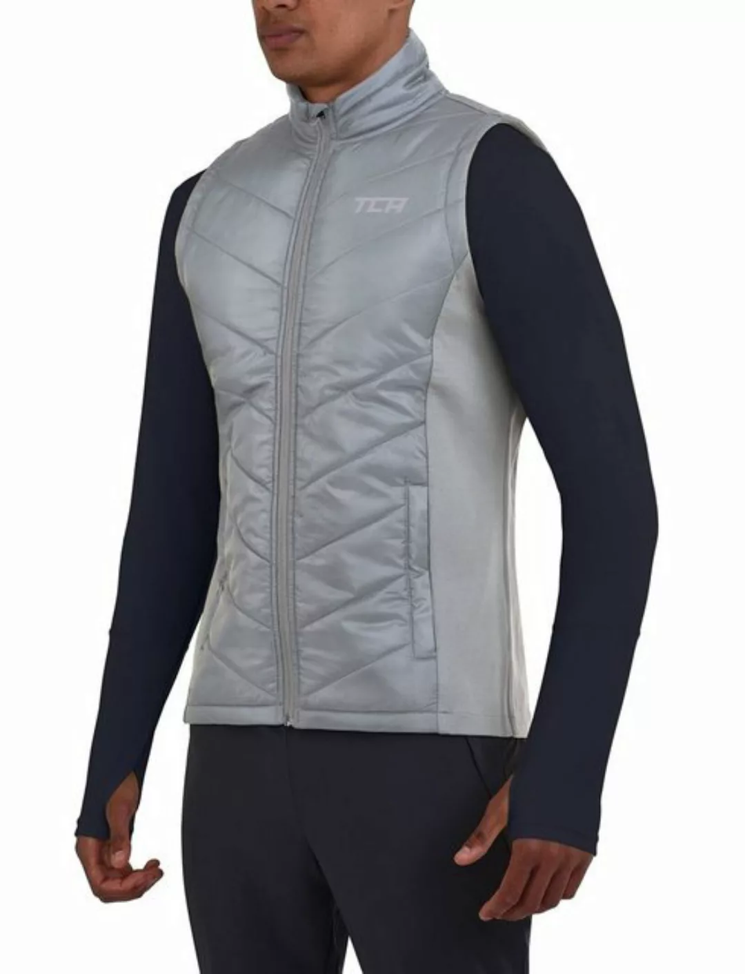 TCA Kurzjacke TCA Herren Excel Runner Weste - Hellgrau günstig online kaufen