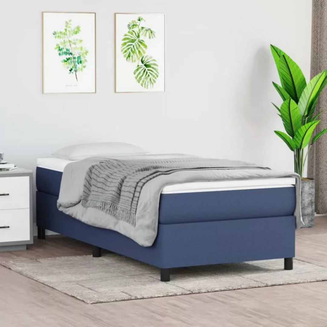 Vidaxl Boxspringbett Blau 90x200 Cm Stoff günstig online kaufen