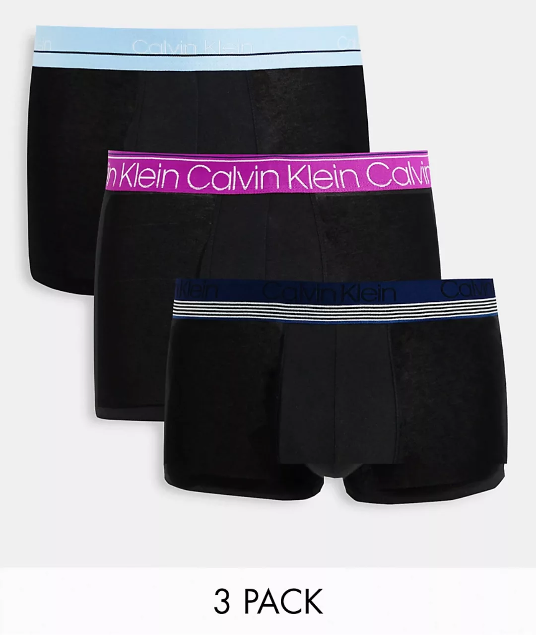 Calvin Klein – 3er-Set Slips in Schwarz günstig online kaufen