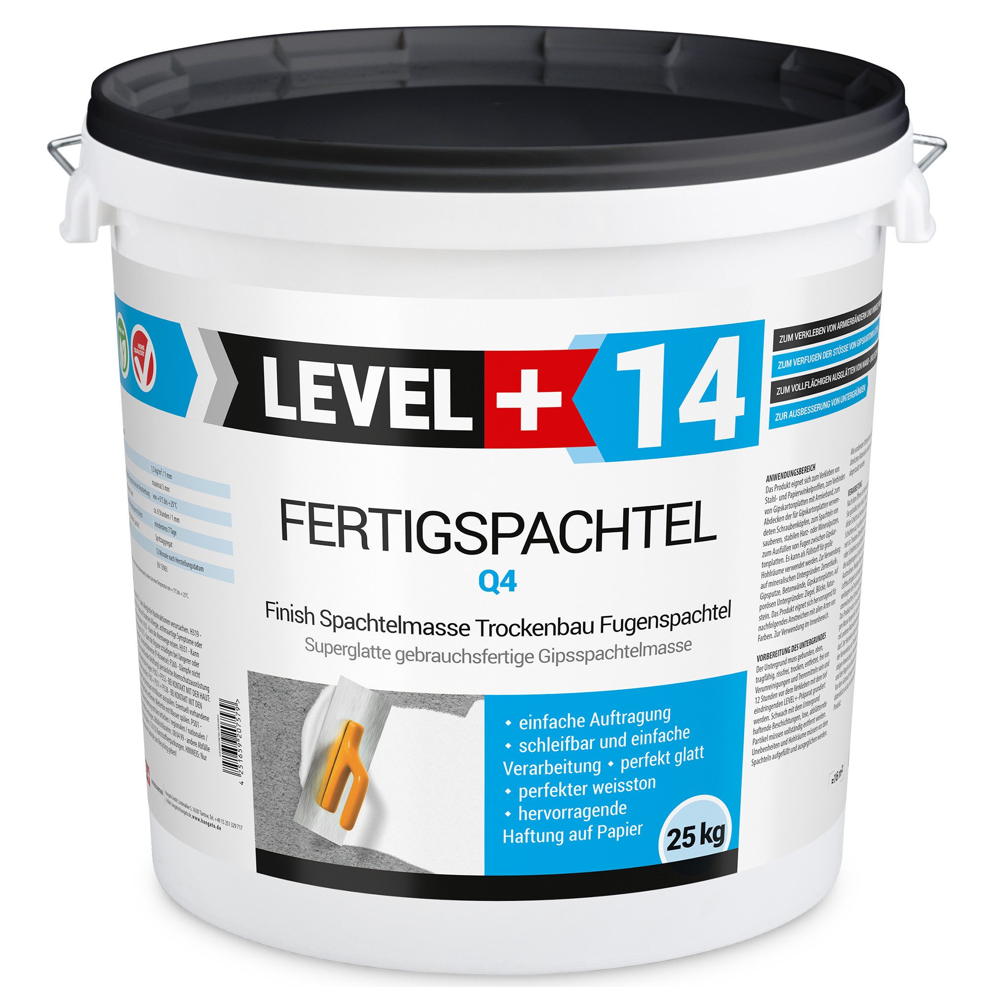 Level+ Fertigspachtel SET Fertigspachtel Glätt- Spachtelmasse günstig online kaufen