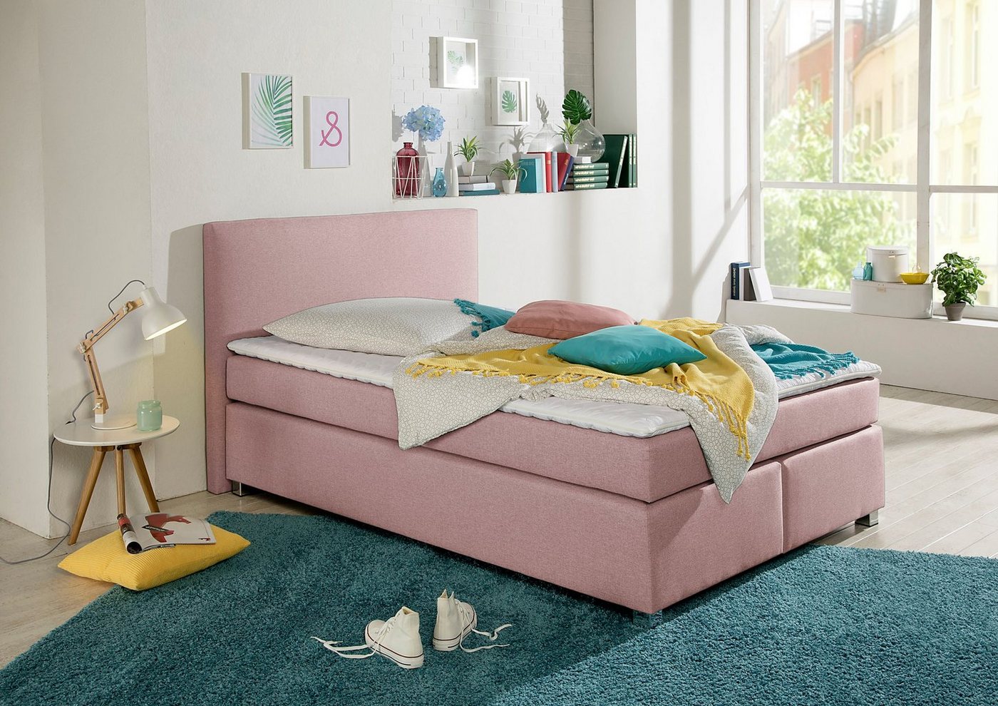 INOSIGN Boxspringbett "Eliana", inkl. Topper, in 4 Breiten, 3 Matratzenarte günstig online kaufen