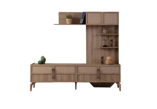 JVmoebel TV-Schrank Modern TV Lowboard für Wohnzimmer Stilvoll Beige farbe günstig online kaufen