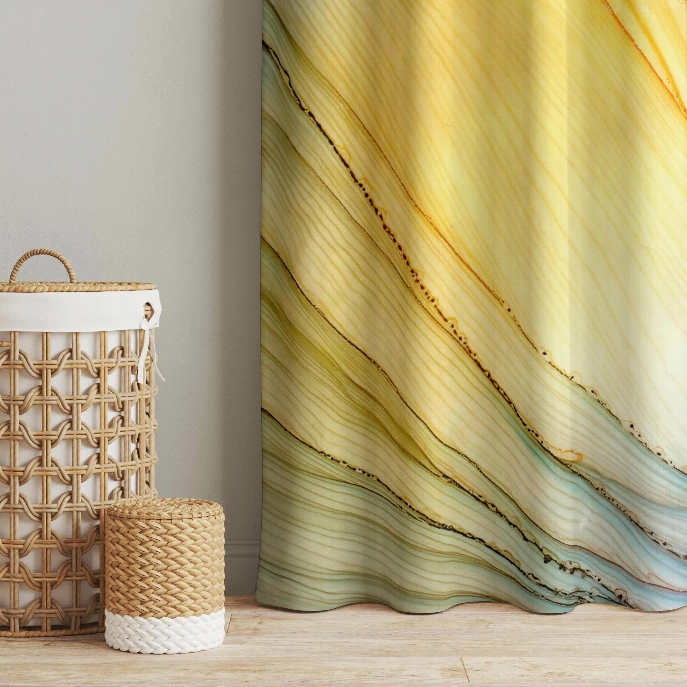 Vorhang Melierter Farbtanz in Honig günstig online kaufen